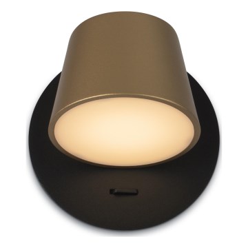 Maytoni MOD421WL-L6BBS3K - LED wand verlichting PIXEL 7W/230V 3000K goud/zwart