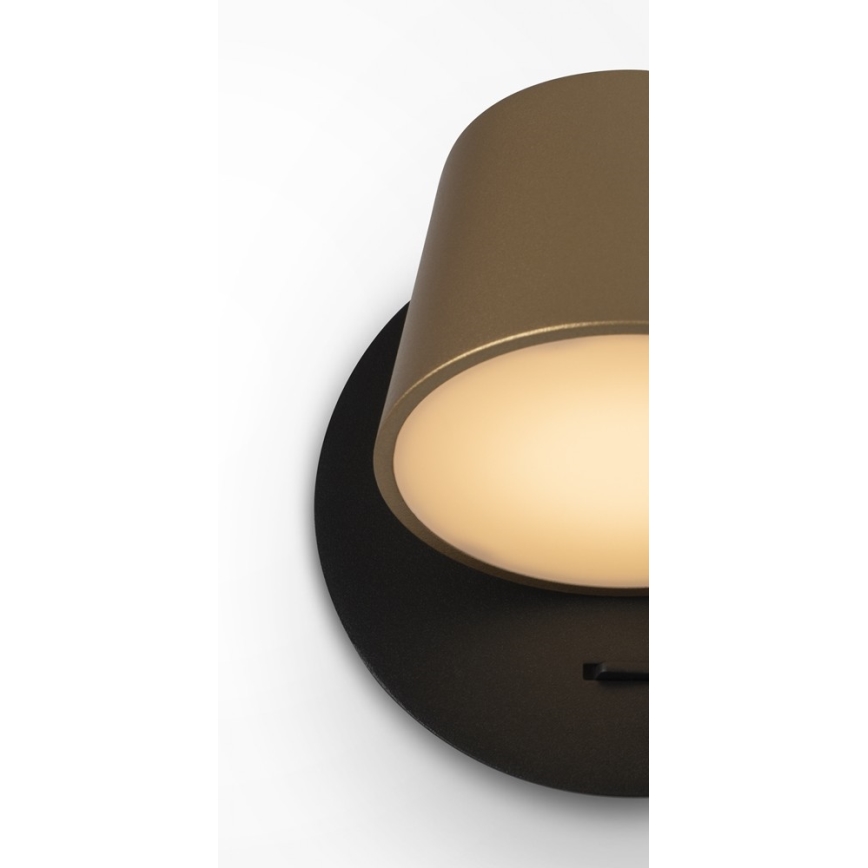 Maytoni MOD421WL-L6BBS3K - LED wand verlichting PIXEL 7W/230V 3000K goud/zwart