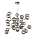 Maytoni MOD545PL-24CH - Kroonluchter aan kabels DALLAS 24xG9/28W/230V, rookglas