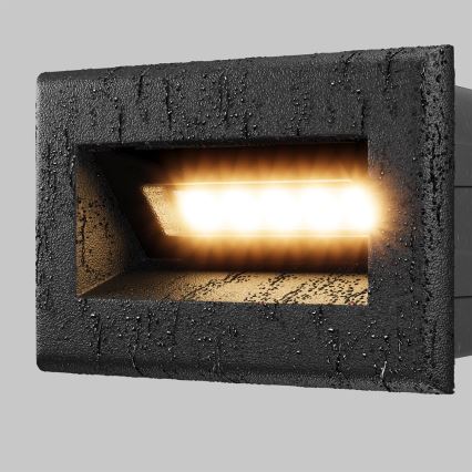 Maytoni O045SL-L3B3K - Ingebouwde LED Lamp voor buiten BOSCA LED/3W/230V 3000K IP65 zwart
