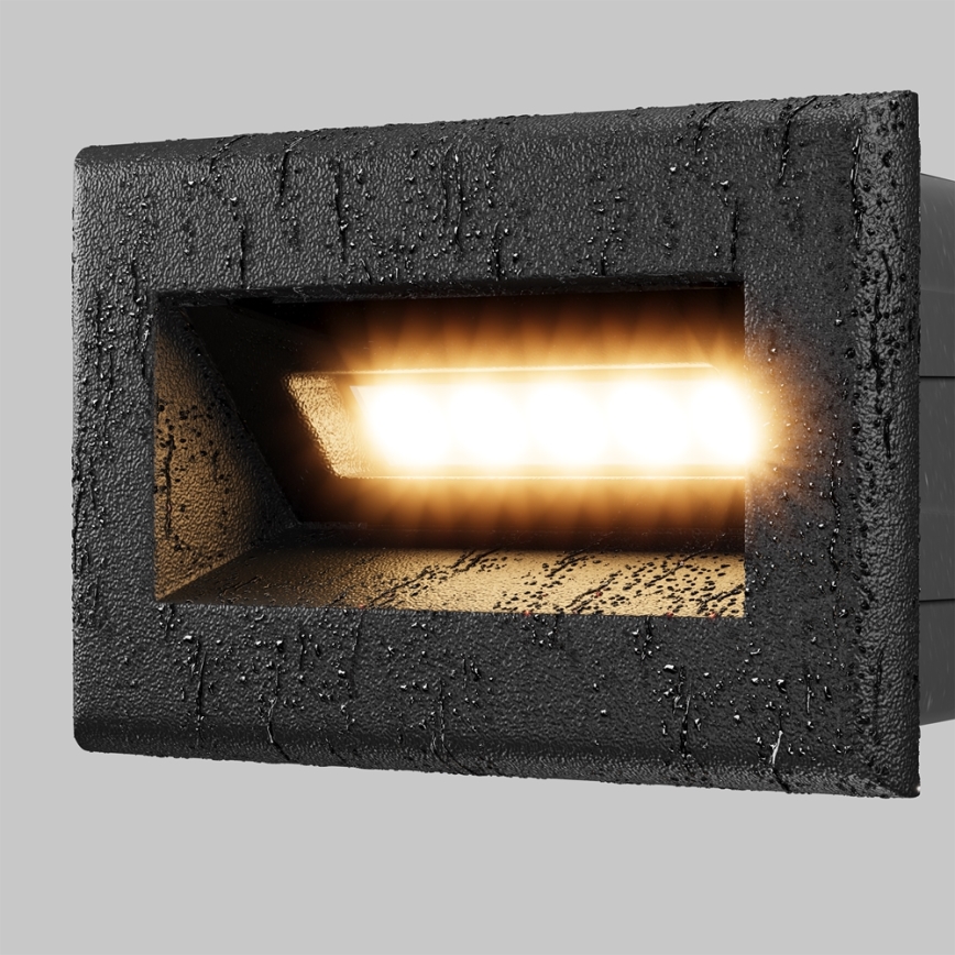 Maytoni O045SL-L3B3K - Ingebouwde LED Lamp voor buiten BOSCA LED/3W/230V 3000K IP65 zwart