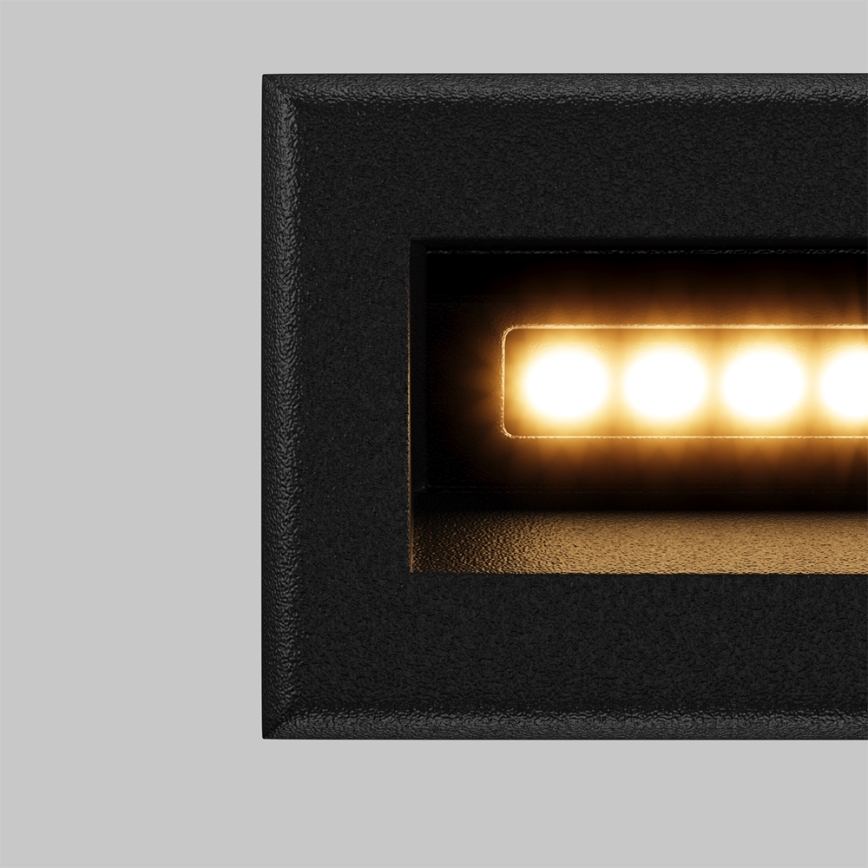 Maytoni O045SL-L3B3K - Ingebouwde LED Lamp voor buiten BOSCA LED/3W/230V 3000K IP65 zwart