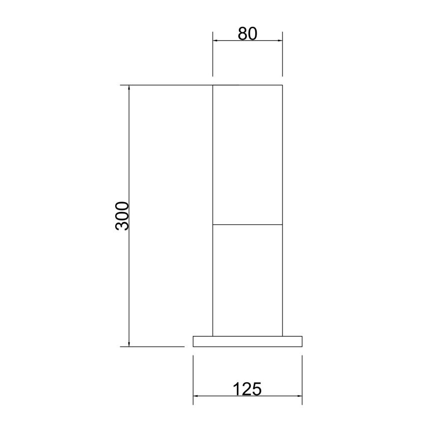 Maytoni O418FL-01B - Buitenlamp WILLIS 1xE27/60W/230V 30 cm IP54 zwart
