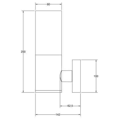 Maytoni O418WL-01B - Wandlamp voor buiten WILLIS 1xE27/60W/230V IP54 zwart