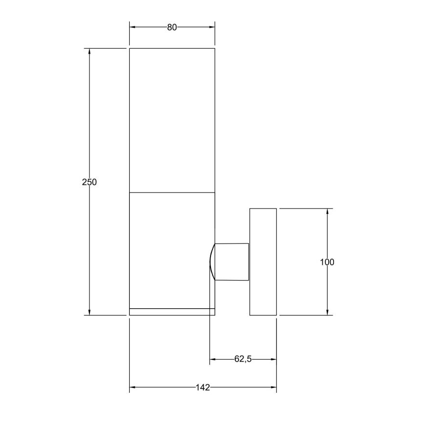 Maytoni O418WL-01B - Wandlamp voor buiten WILLIS 1xE27/60W/230V IP54 zwart