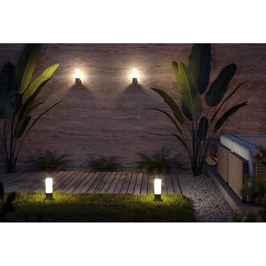 Maytoni O418WL-01GR - Wandlamp voor buiten WILLIS 1xE27/60W/230V IP54 antraciet