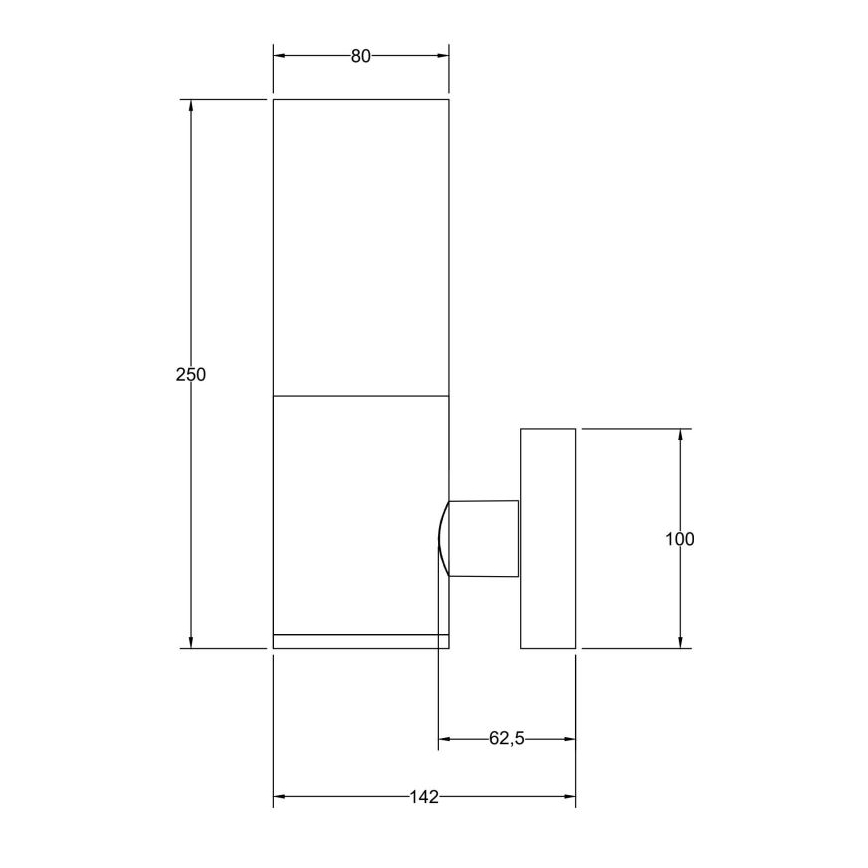 Maytoni O418WL-01GR - Wandlamp voor buiten WILLIS 1xE27/60W/230V IP54 antraciet