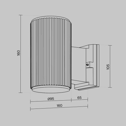 Maytoni O419WL-01W - Buitenwandlamp RANDO 1xE27/60W/230V IP54 wit