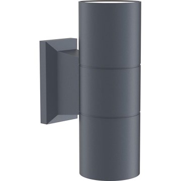 Maytoni O574WL-02GR - Wandlamp voor buiten BOWERY 2xGU10/50W/230V IP54 antraciet