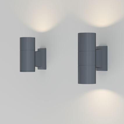 Maytoni O574WL-02GR - Wandlamp voor buiten BOWERY 2xGU10/50W/230V IP54 antraciet