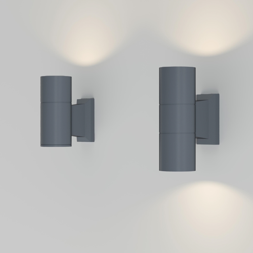 Maytoni O574WL-02GR - Wandlamp voor buiten BOWERY 2xGU10/50W/230V IP54 antraciet