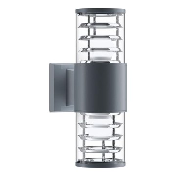 Maytoni O576WL-02GR - Wandlamp voor buiten BRONX 2xE27/60W/230V IP54 antraciet