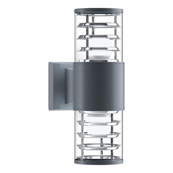 Maytoni O576WL-02GR - Wandlamp voor buiten BRONX 2xE27/60W/230V IP54 antraciet