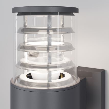 Maytoni O576WL-02GR - Wandlamp voor buiten BRONX 2xE27/60W/230V IP54 antraciet