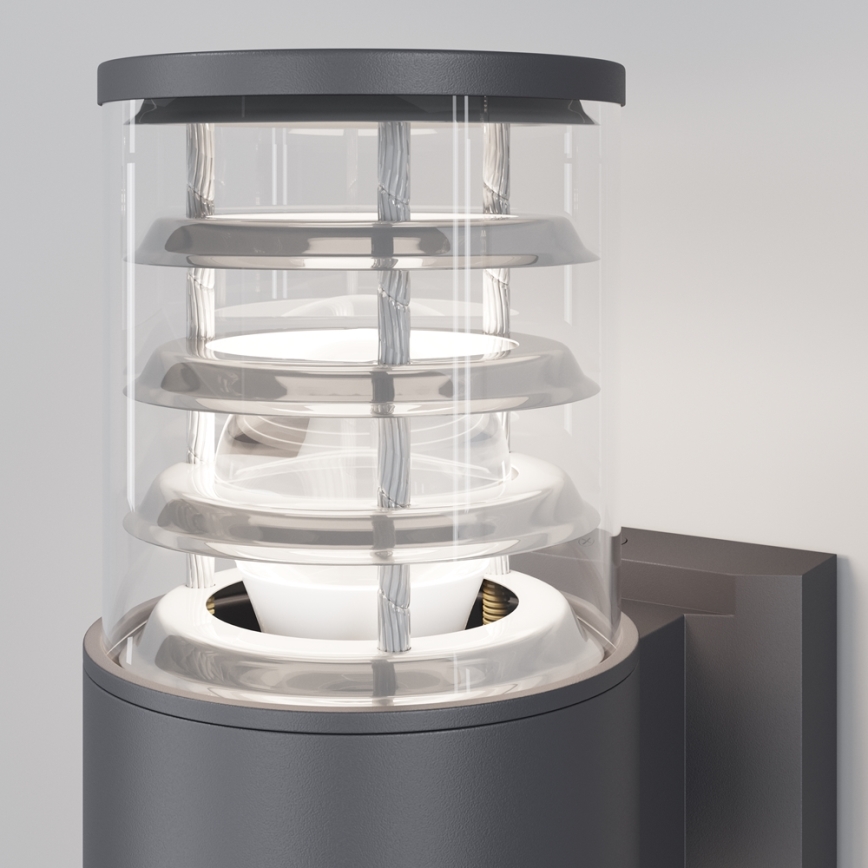 Maytoni O576WL-02GR - Wandlamp voor buiten BRONX 2xE27/60W/230V IP54 antraciet