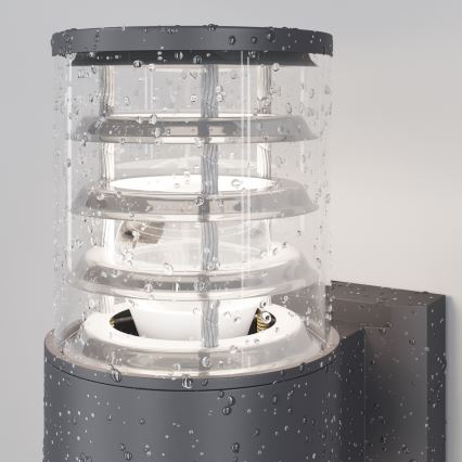 Maytoni O576WL-02GR - Wandlamp voor buiten BRONX 2xE27/60W/230V IP54 antraciet