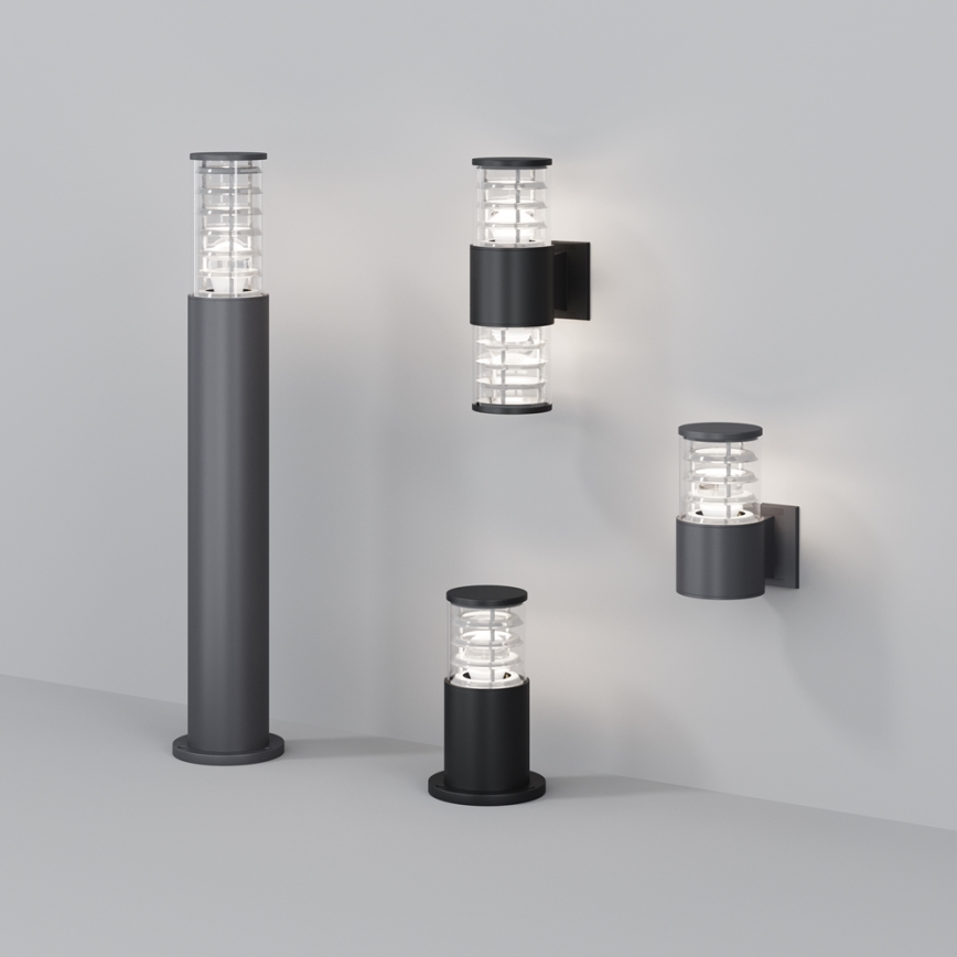 Maytoni O576WL-02GR - Wandlamp voor buiten BRONX 2xE27/60W/230V IP54 antraciet