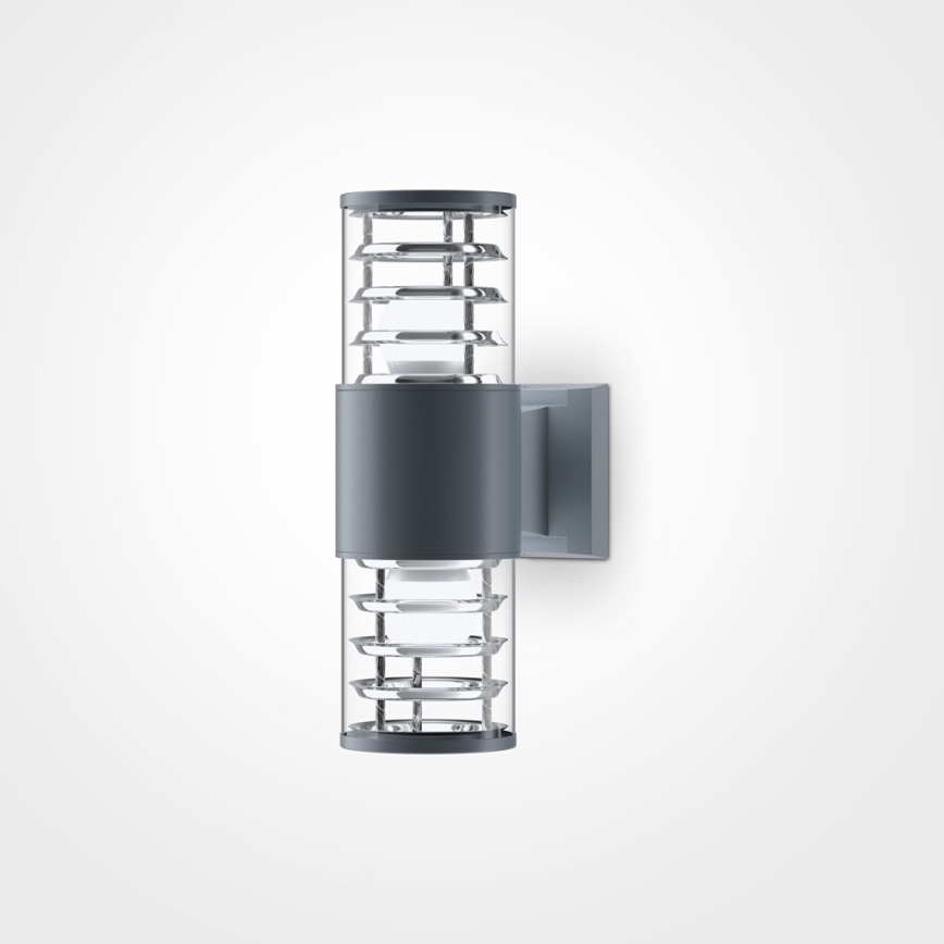 Maytoni O576WL-02GR - Wandlamp voor buiten BRONX 2xE27/60W/230V IP54 antraciet