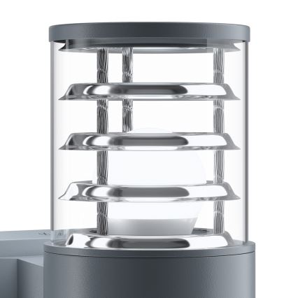 Maytoni O576WL-02GR - Wandlamp voor buiten BRONX 2xE27/60W/230V IP54 antraciet