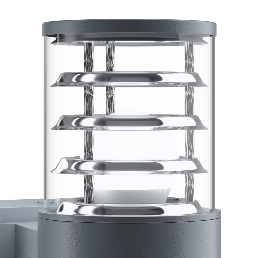 Maytoni O576WL-02GR - Wandlamp voor buiten BRONX 2xE27/60W/230V IP54 antraciet