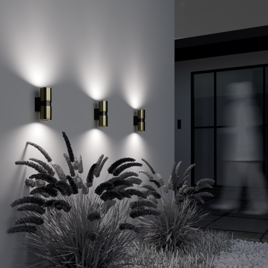 Maytoni O582WL-02BS - Applique murale extérieure BOWERY 2xGU10/50W/230V IP54 laiton