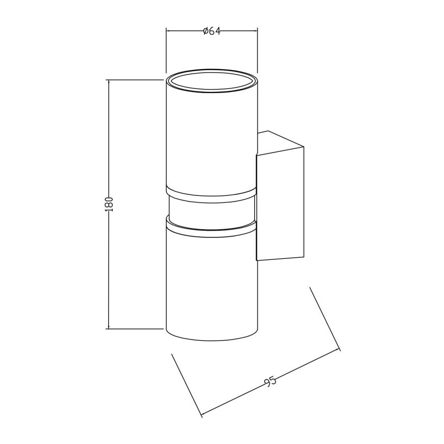 Maytoni O582WL-02BS - Applique murale extérieure BOWERY 2xGU10/50W/230V IP54 laiton