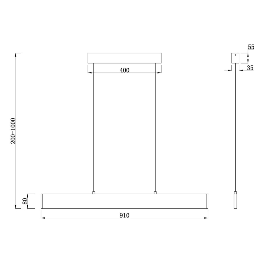Maytoni P010PL-L23G3K - LED Hanglamp aan een koord STEP LED/23W/230V 3000K 91 cm goud