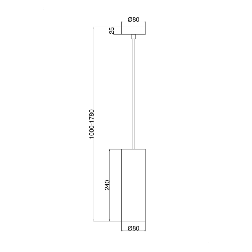 Maytoni P011PL-01CH - Hanglamp aan een koord GIOIA 1xE14/40W/230V zwart