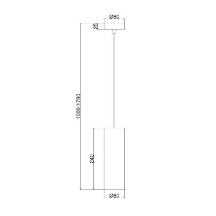 Maytoni P011PL-01CH - Suspension filaire GIOIA 1xE14/40W/230V noir