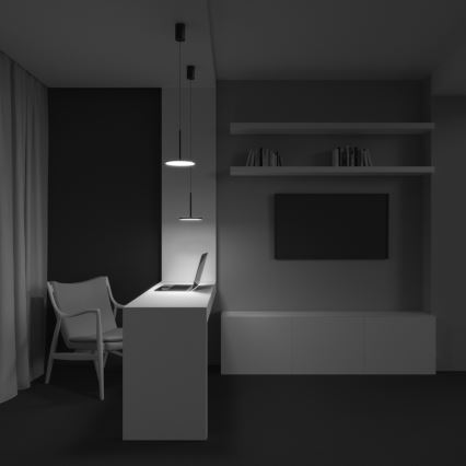 Maytoni P076PL-L12W3K-B - LED Hanglamp aan een koord PLATO LED/12W/230V 3000K zwart