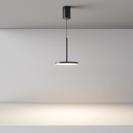 Maytoni P076PL-L12W3K-B - LED Hanglamp aan een koord PLATO LED/12W/230V 3000K zwart