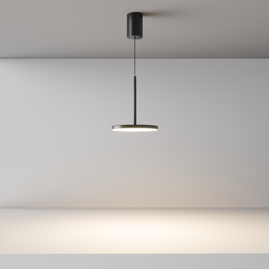 Maytoni P076PL-L12W3K-B - LED Hanglamp aan een koord PLATO LED/12W/230V 3000K zwart