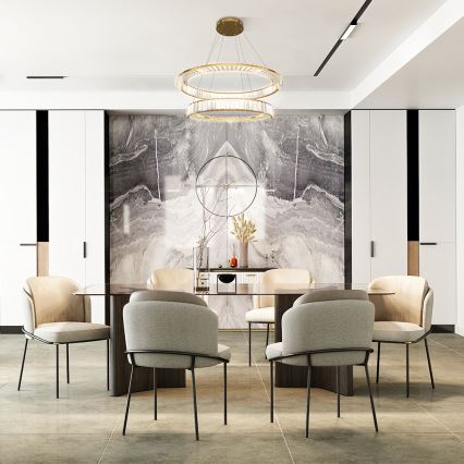 Maytoni P097PL-L90G4K - Suspension filaire KRONE LED/90W/230V CRI 90 d. 80,5 cm doré