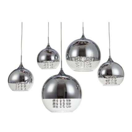 Maytoni P140-PL-170-5-N - Hanglamp aan een koord FERMI 5xE27/60W/230V glanzend chroom