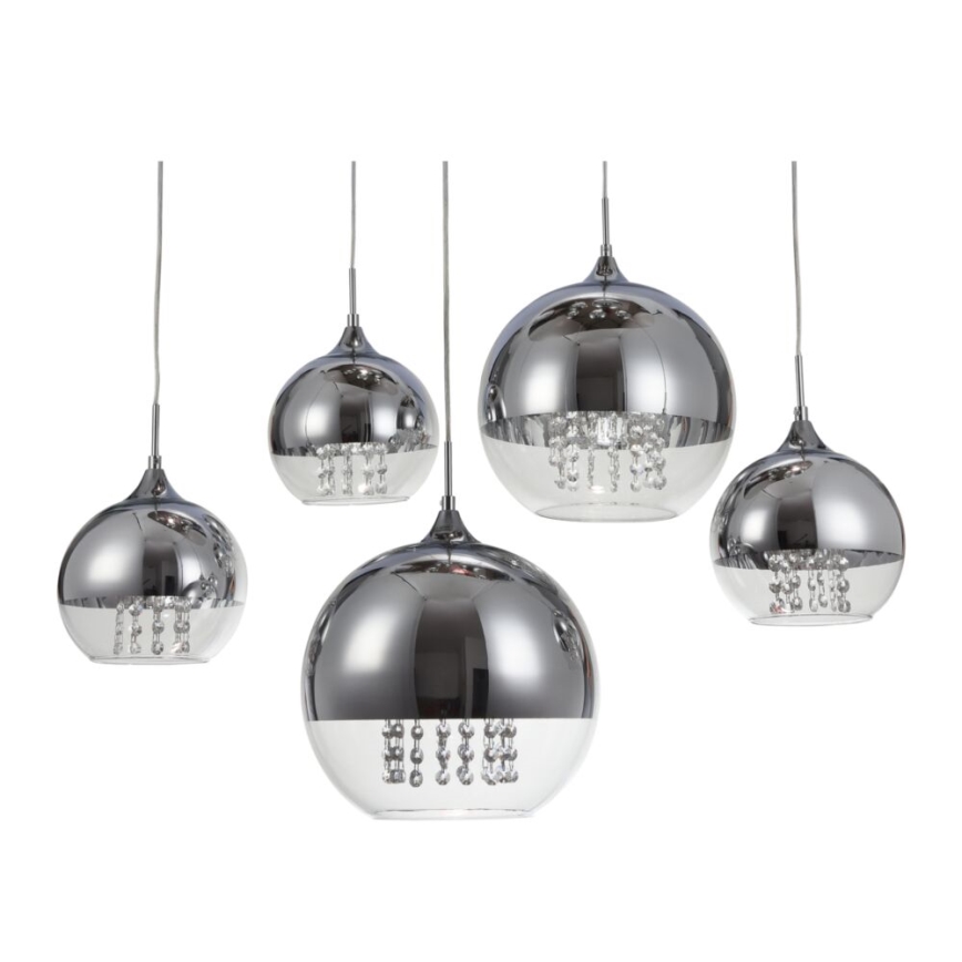 Maytoni P140-PL-170-5-N - Hanglamp aan een koord FERMI 5xE27/60W/230V glanzend chroom