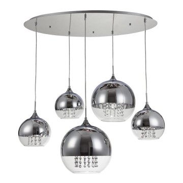 Maytoni P140-PL-170-5-N - Hanglamp aan een koord FERMI 5xE27/60W/230V glanzend chroom