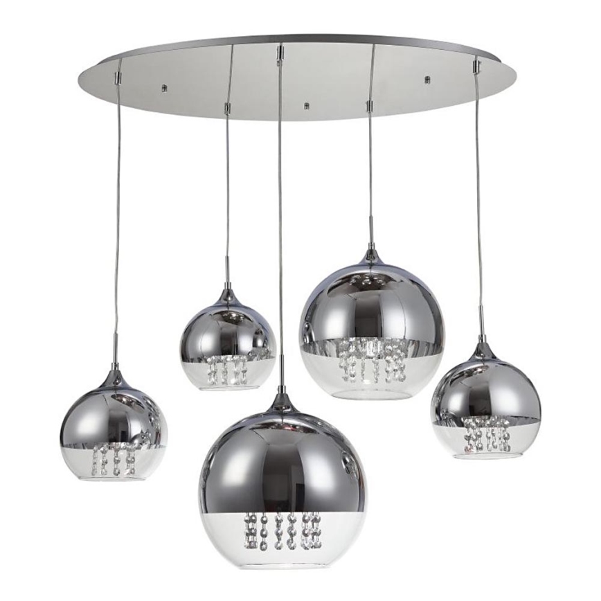 Maytoni P140-PL-170-5-N - Suspension filaire FERMI 5xE27/60W/230V chrome brillant