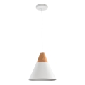 Maytoni P359-PL-01-W - Hanglamp aan een koord BICONES 1xE27/60W/230V diameter 22 cm wit/beige