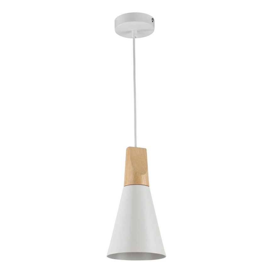 Maytoni P359-PL-140-W - Hanglamp aan een koord BICONES 1xE27/60W/230V diameter 14 cm wit/beige