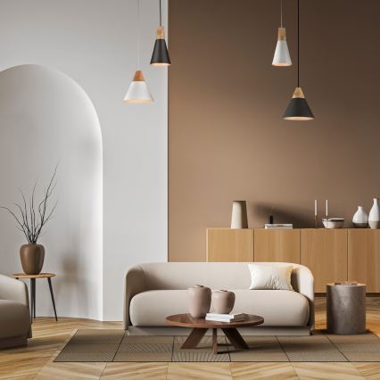 Maytoni P359-PL-220-C - Hanglamp aan een koord BICONES 1xE27/60W/230V diameter 22 cm grijs/beige