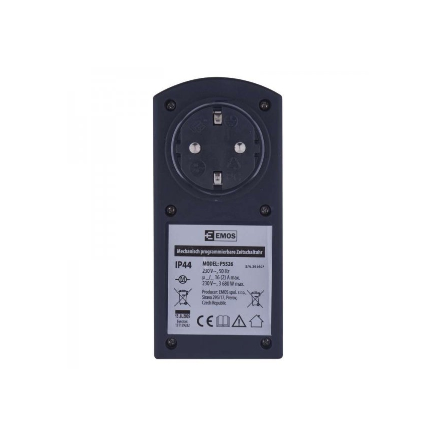 Buiten mechanische tijdschakelaar SCHUKO IP44