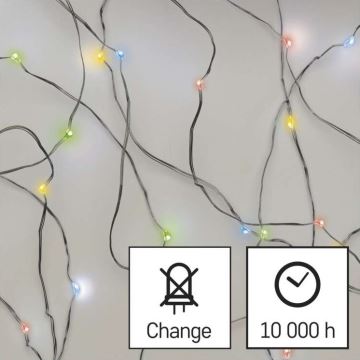 Meerder kleuren LED kerstketting 20x LED / 2,4m
