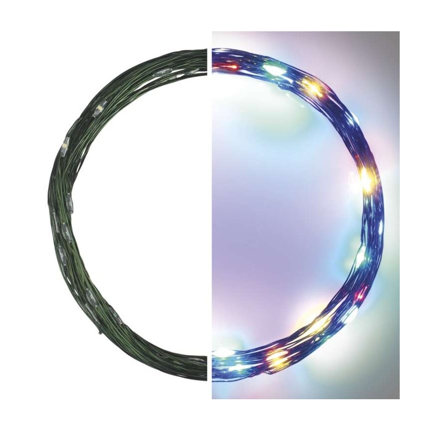 Meerdere kleuren LED Kerst buitenketting 40x LED / 9m IP44