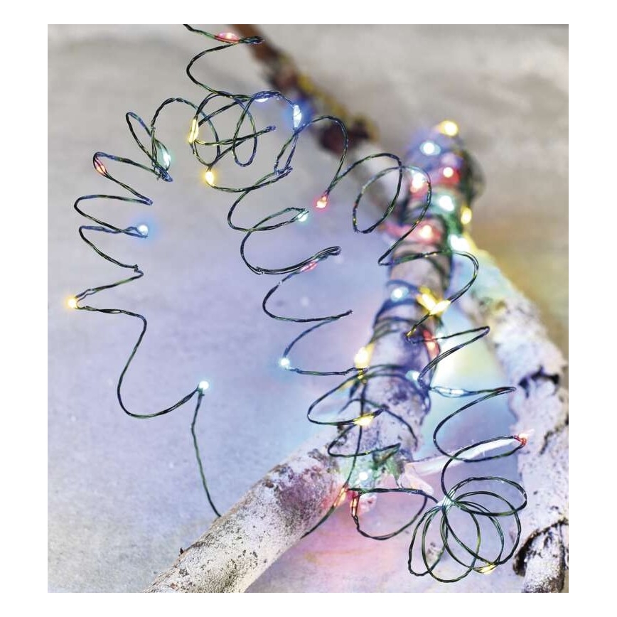 Meerdere kleuren LED Kerst buitenketting 40x LED / 9m IP44