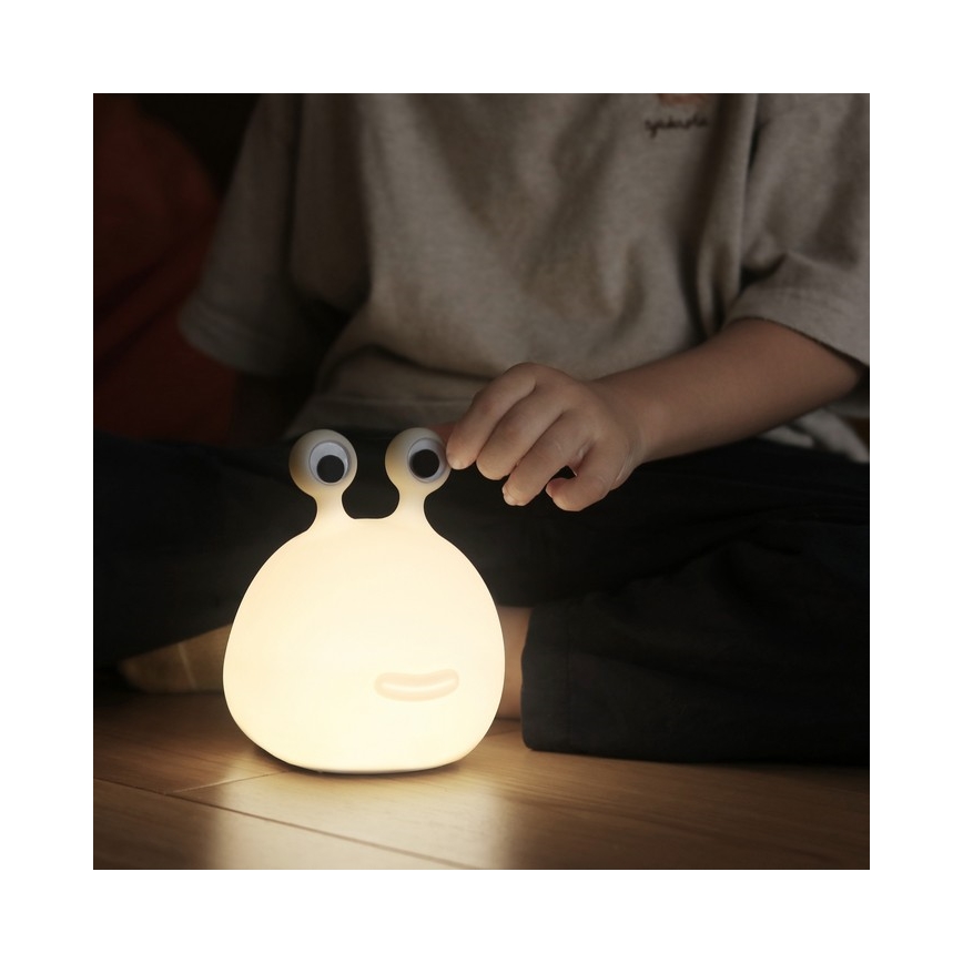 MegaLight - Lampe tactile RGB à intensité variable et rechargeable pour enfants MOMO MOON LED/5V