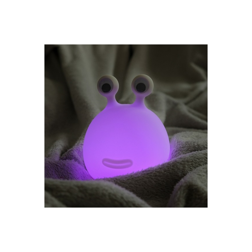 MegaLight - Lampe tactile RGB à intensité variable et rechargeable pour enfants MOMO MOON LED/5V