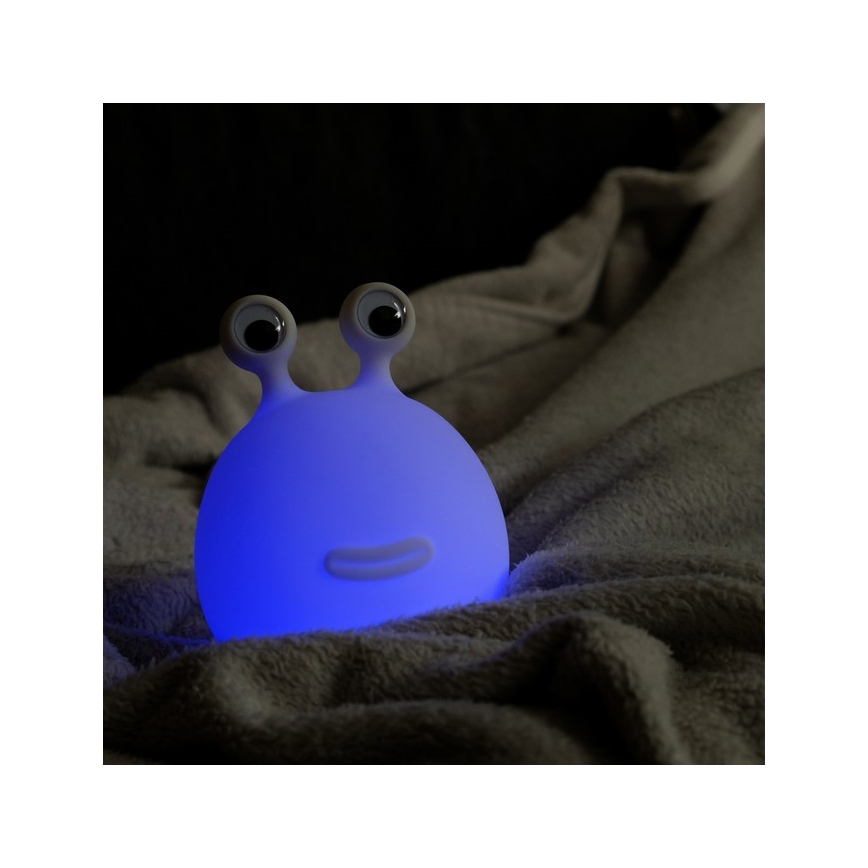 MegaLight - Lampe tactile RGB à intensité variable et rechargeable pour enfants MOMO MOON LED/5V