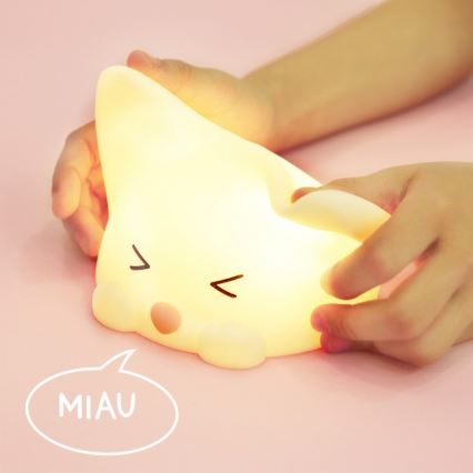 MegaLight - LED RGB Dimbaar oplaadbaar kinder aanraken lamp CATTY CAT LED/5V