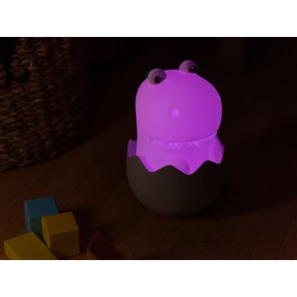 MegaLight - LED RGB Dimbaar oplaadbaar kinder aanraken lamp DIGGY DINO LED/5V