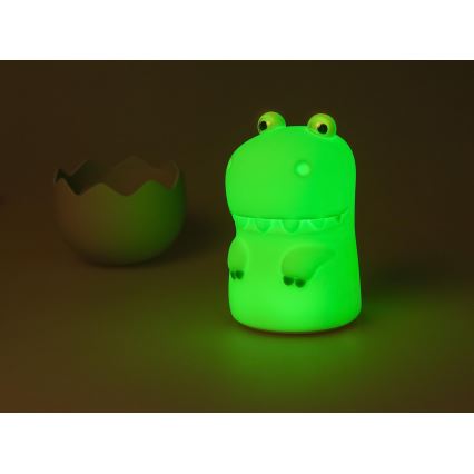 MegaLight - LED RGB Dimbaar oplaadbaar kinder aanraken lamp DIGGY DINO LED/5V